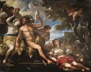 Hercules And Omphale 2 by Luca Giordano