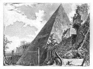 The Pyramid Of Caius Cestius by Giovanni Battista Piranesi