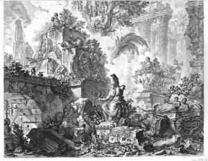 Frontispiece, With Statue Of Minerva by Giovanni Battista Piranesi