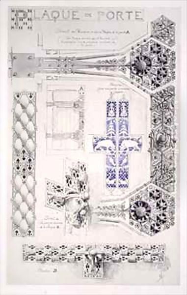 Design for door ornamentation - view 1