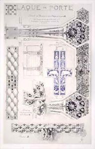 Design for door ornamentation by Rene Binet