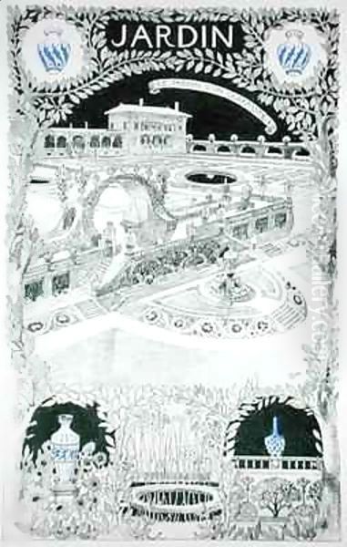Design for a garden, The garden of a Ceramicist, from 'Esquisses Decoratives par Rene Binet' - view 1