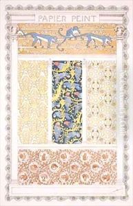 Designs for Wallpapers and Friezes, from Esquisses Decoratives by Rene Binet
