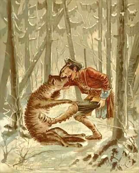 Baron Munchausen's encounter with a wolf - view 1