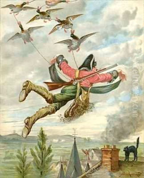 Lifted from earth by ducks - view 1