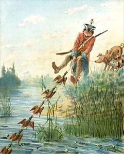 Baron Munchausen catching ducks with bacon fat