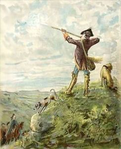 Baron Munchausen finds a wonderful marksman in California by Alphonse Adolphe Bichard