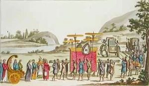 Procession of the Queen of Burma by Angelo Biasioli