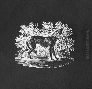 A Hound from 'History of British Birds and Quadrupeds' by Thomas Falcon Bewick