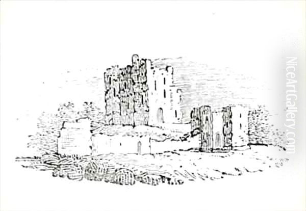 Castle Ruins from 'History of British Birds and Quadrupeds' - view 1