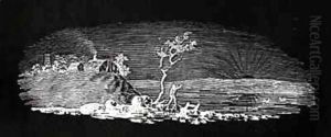 Winter Sunset from 'History of British Birds and Quadrupeds' by Thomas Falcon Bewick