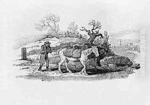 Geese carried to market from 'History of British Birds and Quadrupeds' by Thomas Falcon Bewick