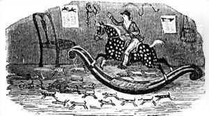 Rocking Horse Huntsman from 'History of British Birds and Quadrupeds' by Thomas Falcon Bewick