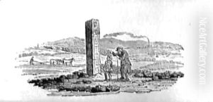 Man and a Boy by a Monument from 'History of British Birds and Quadrupeds' Man and a Boy by a Monument from 'History of British Birds and Quadrupeds'