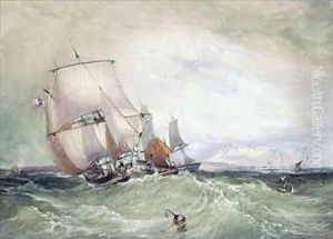 View of Scarborough, with a Collier Brig by William Roxby Beverly