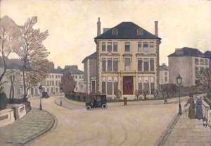 A Street Scene in Belsize Park by Robert Polhill Bevan