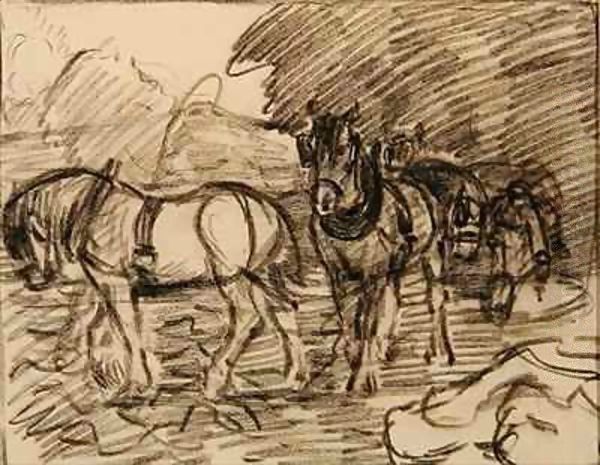 The Ploughing Team by Robert Polhill Bevan
