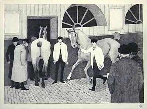 The Horse Mart (Barbican No. 1) by Robert Polhill Bevan