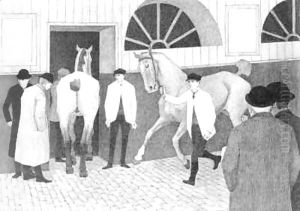 The Horse Mart 3 by Robert Polhill Bevan