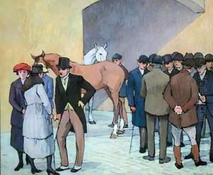 A Morning at Tattersall's by Robert Polhill Bevan