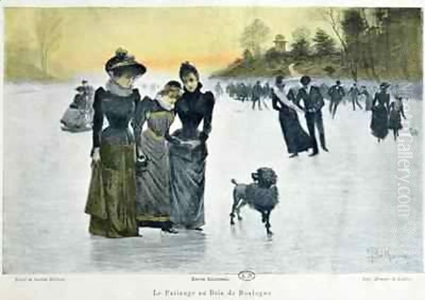Skating in the Bois de Boulogne - view 1