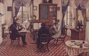 Anthony and Three Friends Playing a String Quartet