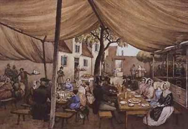 An Outdoor Cafe in Germany, probably at Speyer - view 1