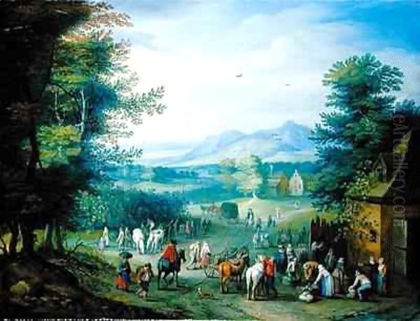 The Grape Harvest, Figures in a Country Landscape - view 1