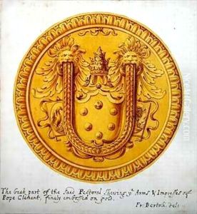 Back view of a pectoral ornament of gold and jewels made for Pope Clement VII by Cellini in c.1523-34