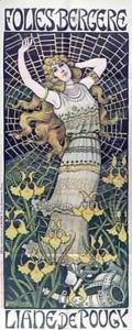 Poster advertising Liane de Pougy at the Folies-Bergere, Paris by Paul Berthon