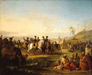General Bonaparte visiting the fountains of Moses, near Sinai by Jean-Simon Berthelemy