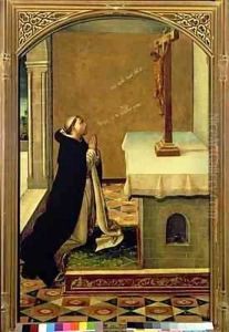 St. Peter Martyr (c.1205-52) at Prayer by Pedro Berruguete