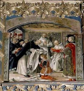 Thomas receiving the Dominican Habit by Pedro Berruguete