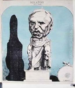 Caricature of Auguste Nelaton (1807-73) by P. Bernay