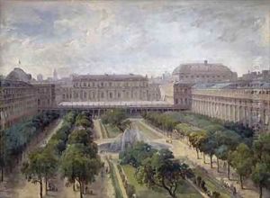View of the Palais Royal, Paris by Jean Francois Armand Felix Bernard