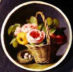 Still life with roses and a nest by Antoine Berjon