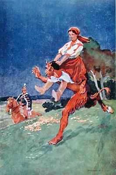 The Devil being ridden by a woman - view 1