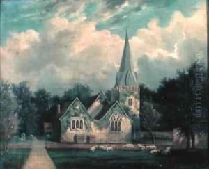 Stoke Poges Church by Edmund Birckhead Bensell