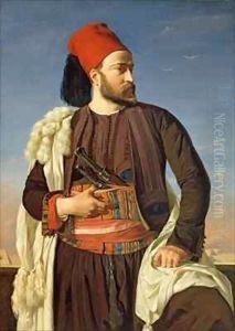 Portrait of Leconte de Floris in the uniform of the Egyptian Army by Francois Leon Benouville