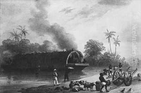 Slaves unloading a Boat - view 1