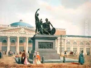 The Minin and Pozharsky monument in Moscow by Felix Benoist