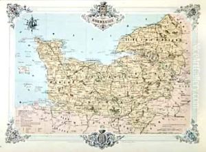 Map of Normandy by Felix Benoist