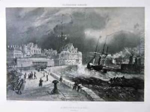 The Jetty at Le Havre by Felix Benoist