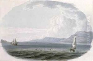 The north-west entrance to the Straits of Messina, Sicily by William Bennett