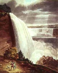 Niagara Falls, part of the American Fall from the Foot of the Stair Case by H.J. Bennett