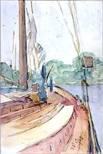 The Deck of a Dutch Yacht by Enoch Arnold Bennett