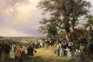Review in Ladugardsgarde Fields During Tsar Nicholas' Visit in 1838 by Baron Karl-Stefan Bennet