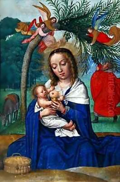 The Rest on the Flight into Egypt, miniature from the Norfolk Book of Hours - view 1