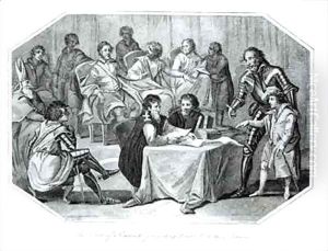 The Earl of Pembroke Presenting Henry III (1207-72) to the Barons