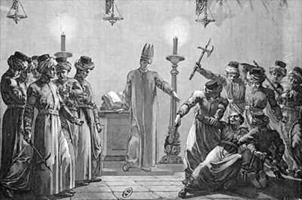 Ritual murder committed by the Danites, according to the allegations of the Mormon opponents - view 1